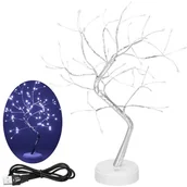 Ozdoby bożonarodzeniowe - Drzewko dekoracyjne LED 90 diod zimna biała, 45 cm lampka świąteczna - miniaturka - grafika 1