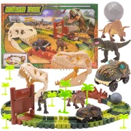 Zabawki konstrukcyjne - Tor Wyścigowy Samochodowy Dla Dzieci Dinozaur 86 El Dinozaury Auto Sun Baby - miniaturka - grafika 1
