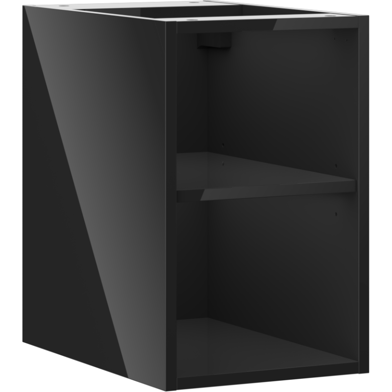 Mexen Box-A szafka otwarta z półką 30 cm, czarna połysk - 91AX2-0300-470-0-70
