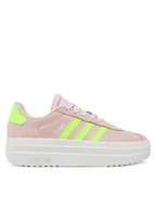 Buty dla dziewczynek - adidas Sneakersy VL Court Bold JI1017 Różowy - miniaturka - grafika 1