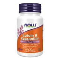 Suplementy naturalne - Now Foods Lutein & Zeaxanthin Luteina i zeaksantyna (60 kap) 023E-883E9 - miniaturka - grafika 1