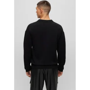 HUGO Wełniany sweter San Cassio-L | Regular Fit - Swetry męskie - miniaturka - grafika 1