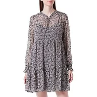 Sukienki - Mavi Damska sukienka z nadrukiem, czarny ogród róża fioletowy nadruk, L/ - miniaturka - grafika 1