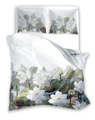 Pościel - Faro Pościel satynowa luksusowa 140x200+70x90 Nobile 014 Liliowa biel - miniaturka - grafika 1