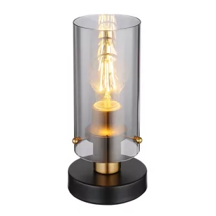 Globo Fanni 15564T lampa stołowa lampka 1x40W E27 dymiona/czarna - Lampy stojące - miniaturka - grafika 1