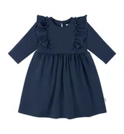 Sukienki - Sukienka ze skrzydełkami granatowa - 62 - miniaturka - grafika 1