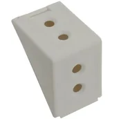 Zawiasy, okucia i inne akcesoria - Złącze kątowe podwójne biały 12 szt. - miniaturka - grafika 1