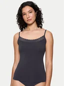 Piżamy damskie - Triumph Top Feel Of Modal 10221654 Szary Slim Fit - miniaturka - grafika 1