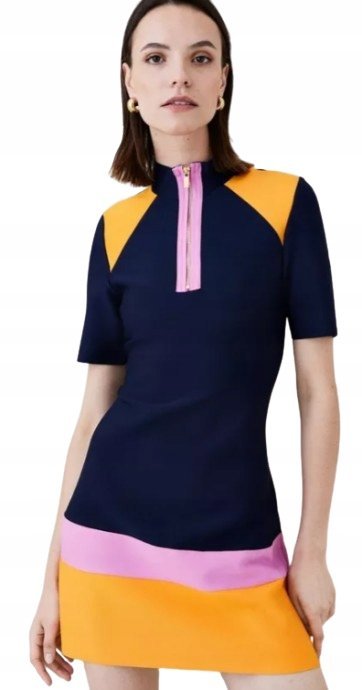 KAREN MILLEN SUKIENKA WIELOKOLOROWA MINI S 1Y1N