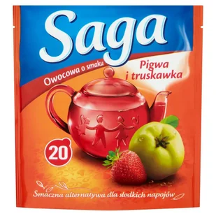Saga Herbatka owocowa o smaku pigwa i truskawka 34 g (20 torebek) - Herbata - miniaturka - grafika 1