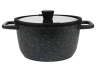 Garnki - SILVERCREST® Garnek aluminiowy z pokrywką, Ø 24 cm (Wygląd granitu czarny) - miniaturka - grafika 1