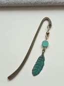 Zakładki do książek - Złota Antyczna Zakładka Do Książki Liść Prezent - miniaturka - grafika 1