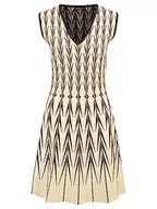 Sukienki - ApartFashion Sukienka z dzianiny, beżowy-czarny, 46 - miniaturka - grafika 1