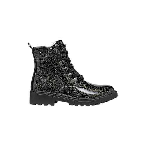 Geox J Casey Girl G Buty dla dziewczynek i dziewcząt, 38 EU, czarne, 32 EU