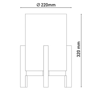 Näve Lampa stołowa LED Madita, wysokość 32 cm, naturalny/biały - Lampy stojące - miniaturka - grafika 1