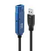Kable komputerowe i do monitorów - Lindy 43362 kabel USB USB 3.2 Gen 1 (3.1 Gen 1) 30 m USB A Czarny, Niebieski - miniaturka - grafika 1