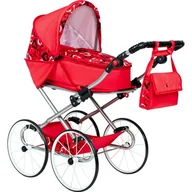Wózki dla lalek - New Baby Dziecięcy wózek dla lalek Elen,  czerwony - miniaturka - grafika 1