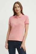 Koszulki i topy damskie - Lacoste polo damski kolor różowy - miniaturka - grafika 1