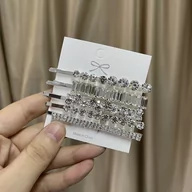 Ozdoby do włosów - ZESTAW SPINEK wsuwki ŚLUB cyrkonie kryształy 5 sztuk - miniaturka - grafika 1