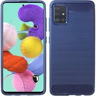 Etui i futerały do telefonów - cofi1453® Silicone Case Bumper Carbon kompatybilny z SAMSUNG GALAXY A51 A515F Etui TPU Miękkie etui na telefon komórkowy Pokrowiec ochronny Niebieski - miniaturka - grafika 1