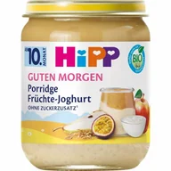 Desery dla dzieci - HIPP BIO PORRIDGE ZBOŻOWY JOGURT OWOCOWY NA ŚNIADANIE 10m 160g MARACUJA - miniaturka - grafika 1