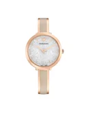 Moda i Uroda OUTLET - Swarovski Damski analogowy zegarek kwarcowy z metalowym paskiem 5642218, biały - miniaturka - grafika 1