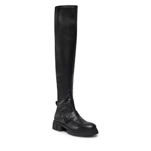 Kozaki Tommy Hilfiger Stretch Monochromatic Longboot FW0FW07611 Black BDS - Kozaki damskie - miniaturka - grafika 1