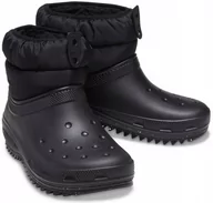 Śniegowce damskie - Damskie Buty Zimowe Ocieplane Śniegowce Crocs Classic Neo Puff Shorty 34-35 - miniaturka - grafika 1