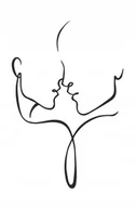 Podkładki pod mysz - PODKŁADKA POD MYSZ Nadruk 22x18 cm Minimalistyczny Kontur Postacie Prezent - miniaturka - grafika 1