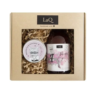 LaQ - Kocica - Zestaw prezentowy dla kobiet - Żel pod prysznic 500 ml + Mus do mycia twarzy 100 ml - Żele do mycia twarzy - miniaturka - grafika 2