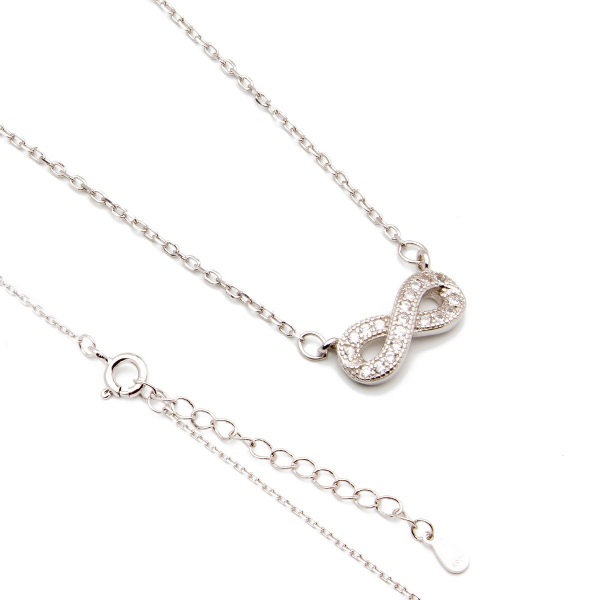 Srebrny naszyjnik błyszcząca nieskończoność