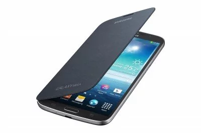 Samsung oryginalny ochronna wyświetlacza klapkę/Flip Cover EFC-1j9faegstd (kompatybilny z GALAXY Note 2/Note 2 LTE) w Amber Brown, Galaxy Mega, czarny