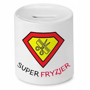 SKARBONKA FRYZJERKI FRYZJERA SUPER FRYZJER PREZENT z Nadrukiem ze Zdjęciem - Skarbonki - miniaturka - grafika 1