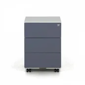 Szafki biurowe - B2B Partner Kontener na kółkach, 3 szuflady, ciemnoszary 908033 - miniaturka - grafika 1
