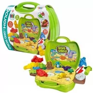 Masy plastyczne - Zestaw Masa plastyczna kuferek DINOZAURY foremki - miniaturka - grafika 1