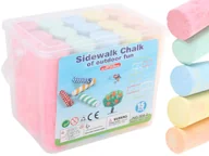 Zabawki kreatywne - KREDA CHODNIKOWA JUMBO w Pudełku 15 sztuk Kolorowa Gruba - miniaturka - grafika 1