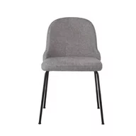 Krzesła - Krzesło do jadalni Bella, tapicerowane, glamour, do toaletki, black - miniaturka - grafika 1