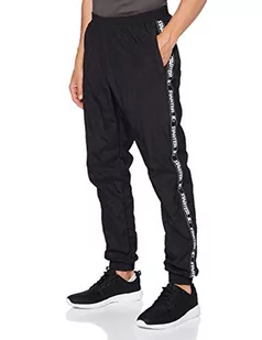 STARTER BLACK LABEL Męskie spodnie do joggingu z logo, czarne spodnie do biegania, jednokolorowe, elastyczny ściągacz i obszycie, rozmiar S do XXL, czarny, XXL - Spodenki męskie - miniaturka - grafika 1