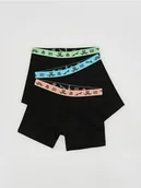 Skarpetki dla dzieci - Reserved - Bawełniane bokserki 3 pack - czarny - miniaturka - grafika 1