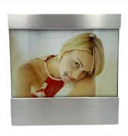 Ramki na zdjęcia - Ramka na zdjęcie srebrna 15x10 - miniaturka - grafika 1