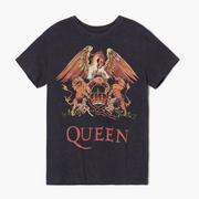 Koszulki i topy damskie - Cropp - T-shirt oversize Queen - Szary - miniaturka - grafika 1