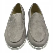 Mokasyny męskie - Mokasyny męskie zamszowe Old Money 42 - miniaturka - grafika 1