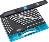 Klucze i nasadki - Hazet Zestaw kluczy płasko-oczkowych grzechotkowych 606N/12 - miniaturka - grafika 1