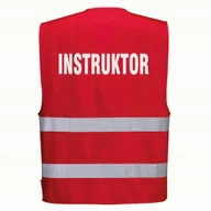 Odzież robocza - Kamizelka odblaskowa PORTWEST Czerwony XXL/XXXL nadruk INSTRUKTOR - miniaturka - grafika 1