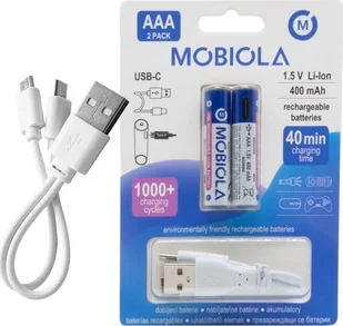 BATERIA / AKUMULATOR MOBIOLA MBAAA400 USB-C> - Ładowarki i akumulatory - miniaturka - grafika 1