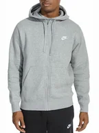 Bluzy męskie - Bluza Męska Nike Z Kapturem Bv2645-063 Rozsuwana Szara Xs - miniaturka - grafika 1