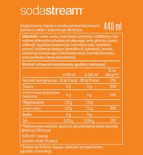SODASTREAM Syrop SodaStream MIRINDA 440 ml 9002-uniw - Śmietanki i dodatki do kawy - miniaturka - grafika 2