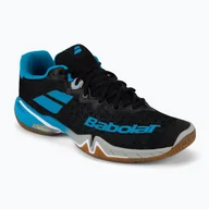Buty sportowe męskie - Buty do badmintona męskie Babolat 22 Shadow Tour black/blue - miniaturka - grafika 1