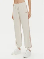 Spodnie sportowe damskie - EA7 Emporio Armani Spodnie dresowe 6DTP74 TJZBZ 1120 Beżowy Regular Fit - miniaturka - grafika 1