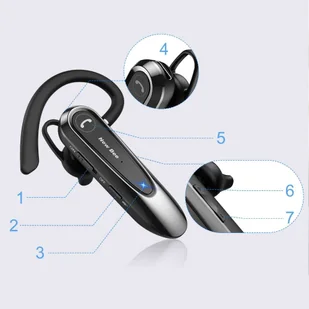 Zestaw słuchawkowy słuchawka New Bee B45 Bluetooth 5.0 bezprzewodowa do rozmów dla kierowcy BT do 15m czarny - Słuchawki bluetooth - miniaturka - grafika 17